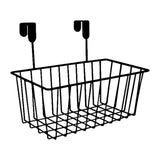 Maxbell 2xGrid Storage Baskets with Hooks over Cabinet Door Organizer Basket for RV Black