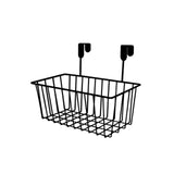 Maxbell 2xGrid Storage Baskets with Hooks over Cabinet Door Organizer Basket for RV Black
