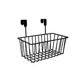 Maxbell 2xGrid Storage Baskets with Hooks over Cabinet Door Organizer Basket for RV Black