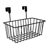 Maxbell 2xGrid Storage Baskets with Hooks over Cabinet Door Organizer Basket for RV Black