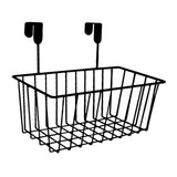 Maxbell 2xGrid Storage Baskets with Hooks over Cabinet Door Organizer Basket for RV Black