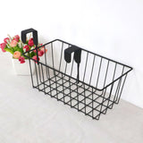 Maxbell 2xGrid Storage Baskets with Hooks over Cabinet Door Organizer Basket for RV Black
