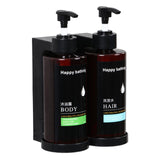 Maxbell 2xShower Soap Dispenser Liquid Hand Soap Dispenser for Toilet Kitchen Supplies B Double Head
