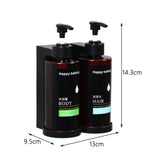 Maxbell 2xShower Soap Dispenser Liquid Hand Soap Dispenser for Toilet Kitchen Supplies B Double Head