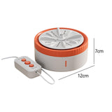 Mini Turbine Washing Machine USB Powered Small Size for 4kg Personal Laundry Orange
