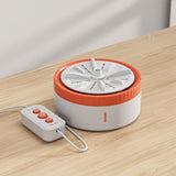Mini Turbine Washing Machine USB Powered Small Size for 4kg Personal Laundry Orange