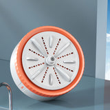 Mini Turbine Washing Machine USB Powered Small Size for 4kg Personal Laundry Orange