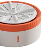 Mini Turbine Washing Machine USB Powered Small Size for 4kg Personal Laundry Orange