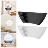 Wall Mount Pot Lid Hanger Portable Pan Storage Rack for Plates Board Kitchen Black