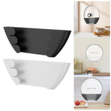 Wall Mount Pot Lid Hanger Portable Pan Storage Rack for Plates Board Kitchen Black
