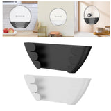 Wall Mount Pot Lid Hanger Portable Pan Storage Rack for Plates Board Kitchen Black