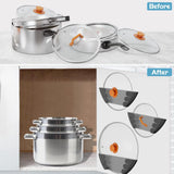 Wall Mount Pot Lid Hanger Portable Pan Storage Rack for Plates Board Kitchen Black