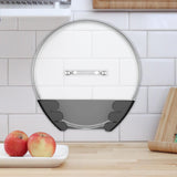 Wall Mount Pot Lid Hanger Portable Pan Storage Rack for Plates Board Kitchen Black