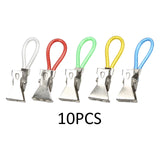 Maxbell 2x10 Pieces Hanging Tea Towels Clips Cupboard for Shower Curtain Small Clothes white