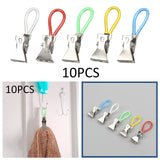 Maxbell 2x10 Pieces Hanging Tea Towels Clips Cupboard for Shower Curtain Small Clothes white
