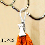 Maxbell 2x10 Pieces Hanging Tea Towels Clips Cupboard for Shower Curtain Small Clothes white