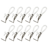 Maxbell 2x10 Pieces Hanging Tea Towels Clips Cupboard for Shower Curtain Small Clothes white