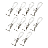 Maxbell 2x10 Pieces Hanging Tea Towels Clips Cupboard for Shower Curtain Small Clothes white