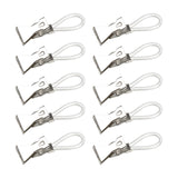 Maxbell 2x10 Pieces Hanging Tea Towels Clips Cupboard for Shower Curtain Small Clothes white
