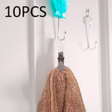 Maxbell 2x10 Pieces Hanging Tea Towels Clips Cupboard for Shower Curtain Small Clothes white