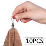Maxbell 2x10 Pieces Hanging Tea Towels Clips Cupboard for Shower Curtain Small Clothes white