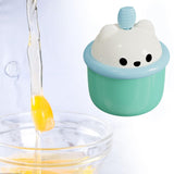 Maxbell 5xEgg Beater Whisk Cute Bear Shape Practical Hand Push Egg White Blender Mixer green