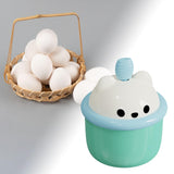 Maxbell 6xEgg Beater Whisk Cute Bear Shape Practical Hand Push Egg White Blender Mixer green