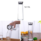 Maxbell 2xGlass Water Bottle Hot Cold Water Pitcher for Hot Cold Water Juice Fruit Tea 1L