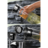 Maxbell 2xGlass Water Bottle Hot Cold Water Pitcher for Hot Cold Water Juice Fruit Tea 1L
