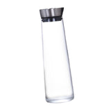 Maxbell 2xGlass Water Bottle Hot Cold Water Pitcher for Hot Cold Water Juice Fruit Tea 1L
