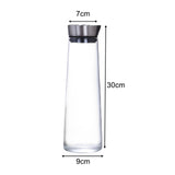 Maxbell 2xGlass Water Bottle Hot Cold Water Pitcher for Hot Cold Water Juice Fruit Tea 1L
