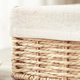Maxbell 2xWoven Baskets Stackable Paper Rope Storage Basket for Snacks Cosmetics Lunch 40cmx30cmx9cm
