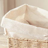 Maxbell 2xWoven Baskets Stackable Paper Rope Storage Basket for Snacks Cosmetics Lunch 40cmx30cmx9cm