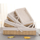 Maxbell 2xWoven Baskets Stackable Paper Rope Storage Basket for Snacks Cosmetics Lunch 40cmx30cmx9cm