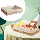 Maxbell 2xWoven Baskets Stackable Paper Rope Storage Basket for Snacks Cosmetics Lunch 40cmx30cmx9cm