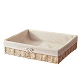 Maxbell 2xWoven Baskets Stackable Paper Rope Storage Basket for Snacks Cosmetics Lunch 40cmx30cmx9cm