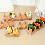 Maxbell 10xWood Sushi Tacos Holder Taco Tray Accessories for Parties Restaurant B