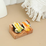 Maxbell 10xWood Sushi Tacos Holder Taco Tray Accessories for Parties Restaurant B