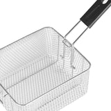 Maxbell 2xFryer Basket with Handle Frying Serving Basket for Barbecue Chips Restaurant 20cmx17.2cmx10.5cm