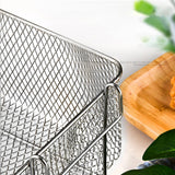Maxbell 2xFryer Basket with Handle Frying Serving Basket for Barbecue Chips Restaurant 20cmx17.2cmx10.5cm