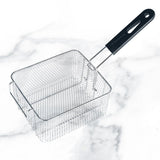 Maxbell 2xFryer Basket with Handle Frying Serving Basket for Barbecue Chips Restaurant 20cmx17.2cmx10.5cm