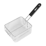 Maxbell 2xFryer Basket with Handle Frying Serving Basket for Barbecue Chips Restaurant 20cmx17.2cmx10.5cm