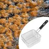 Maxbell 2xFryer Basket with Handle Frying Serving Basket for Barbecue Chips Restaurant 20cmx17.2cmx10.5cm