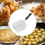 Maxbell 2xFryer Basket with Handle Frying Serving Basket for Barbecue Chips Restaurant 20cmx17.2cmx10.5cm