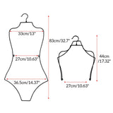 Maxbell 2xSwimsuit Hanger Display Hanger Lingerie Hanger for Boutique Beachwear Adults Black