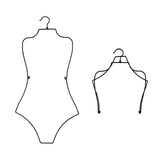 Maxbell 2xSwimsuit Hanger Display Hanger Lingerie Hanger for Boutique Beachwear Adults Black