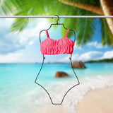 Maxbell 2xSwimsuit Hanger Display Hanger Lingerie Hanger for Boutique Beachwear Adults Black