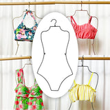 Maxbell 2xSwimsuit Hanger Display Hanger Lingerie Hanger for Boutique Beachwear Adults Black