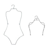 Maxbell 2xSwimsuit Hanger Display Hanger Lingerie Hanger for Boutique Beachwear Adults Silver