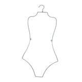 Maxbell 2xSwimsuit Hanger Display Hanger Lingerie Hanger for Boutique Beachwear Adults Silver